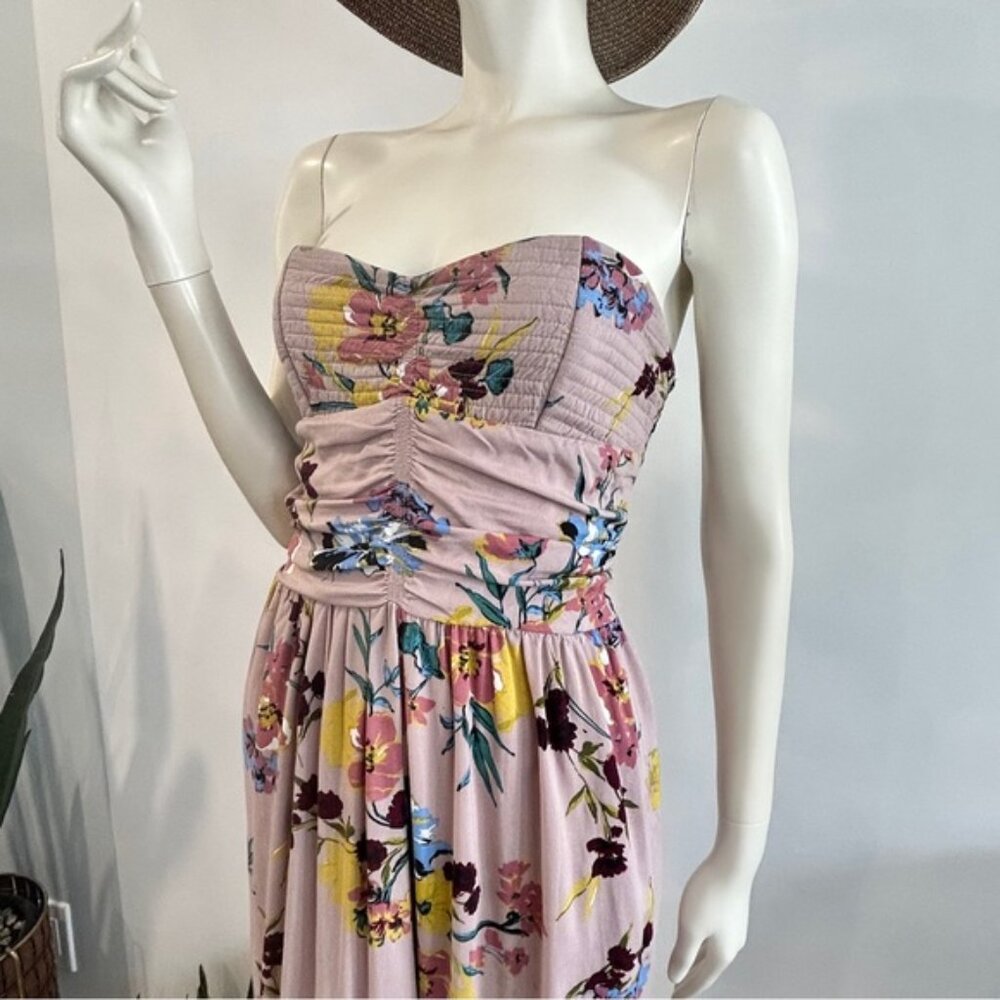 Strapless Boho Beachy Floral Jumpsuit - Picture 3 of 14